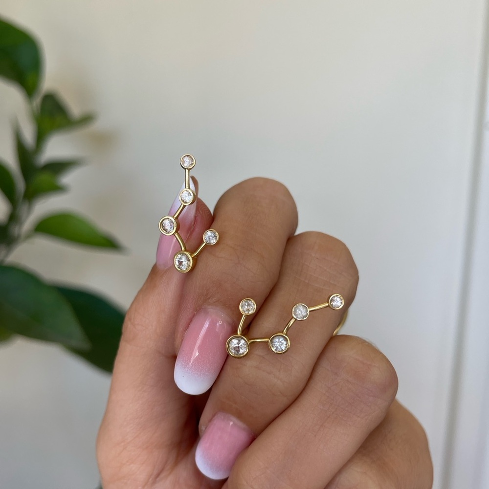 Logan Hollowell big dipper constellation earrings.